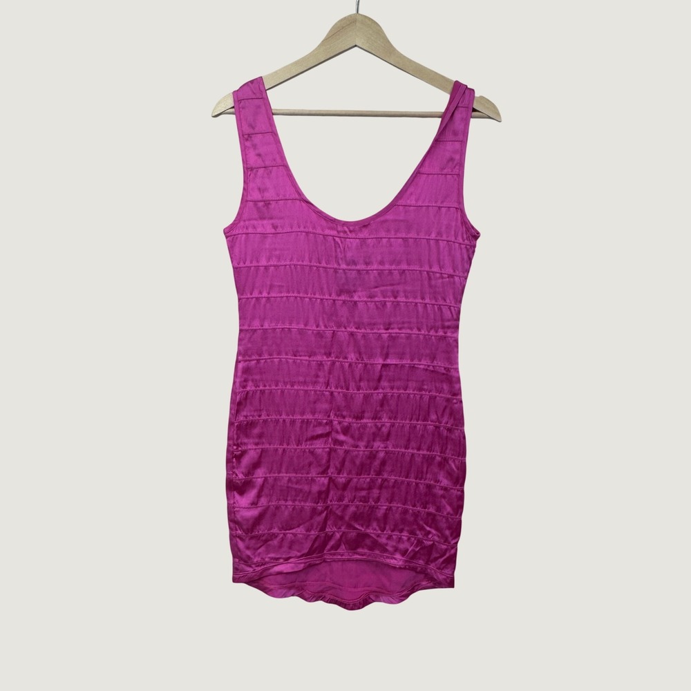 Maurie and Eve Platinum Dress 2 Pink Satin Bandage Bodycon‎ Mini Barbiecore Glam